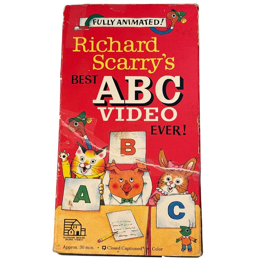 1989 Richard Scarry’s Best ABC video ever VHS Random house Home video retro Vtg